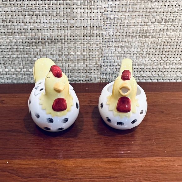 🌟3xHP🌟VTG 2005 Ceramic Chicken Cream & Sugar Set - Picture 4 of 12